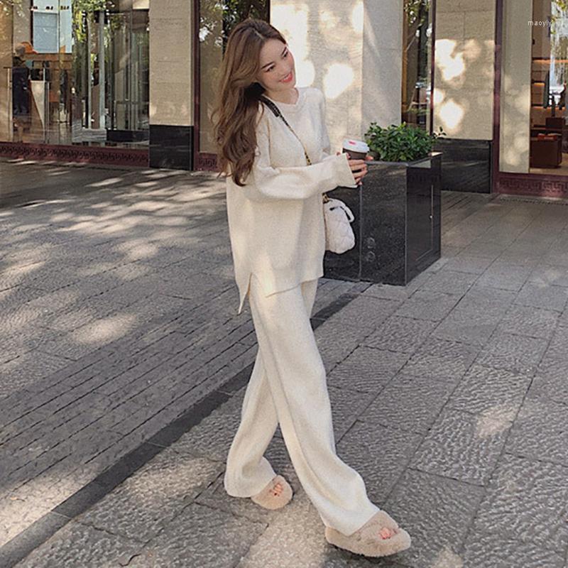 Women's Two Piece Pants 2022 Autumn Winter Knitted Suit Women's Sweater Set Trouser Suits Loose Casual Tracksuit Woman Wide Leg 2 Pieces, Khaki
Women's Two Piece Pants 2022 Autumn Winter Knitted Suit Women's Sweater Set Trouser Suits Loose Casual Tracksuit Woman Wide Leg 2 Pieces, Khaki