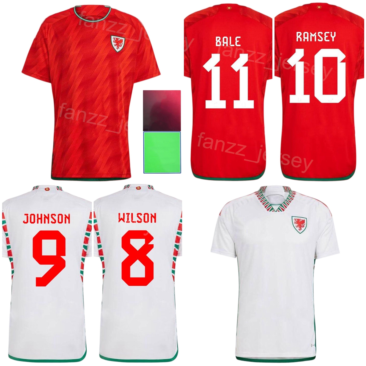 Wales Soccer 9 Brennan Johnson Jerseys 2022 World Cup 21 Kieffer Moore 20 Daniel James 8 Harry Wilson Joe Rodon 11 Gareth Bale Football Shirt Kits National Team Color, With patch
Wales Soccer 9 Brennan Johnson Jerseys 2022 World Cup 21 Kieffer Moore 20 Daniel James 8 Harry Wilson Joe Rodon 11 Gareth Bale Football Shirt Kits National Team Color, With patch