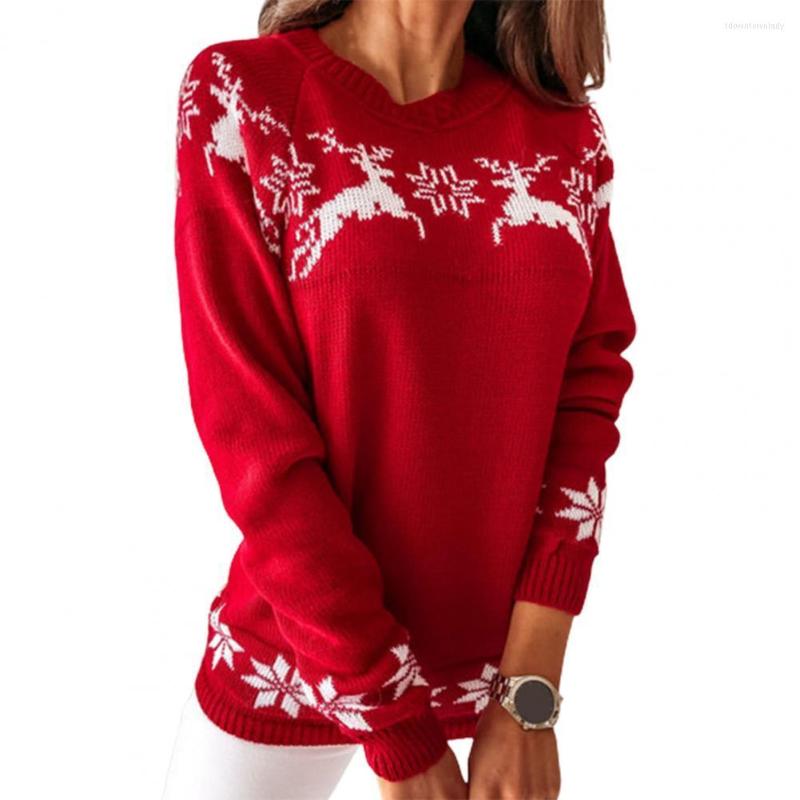 Women's Sweaters Long Sleeve Knitted Christmas Top Autumn Winter Elk Snowflake Print Pullover Sweater Streetwear Thick Warm, Red
Women's Sweaters Long Sleeve Knitted Christmas Top Autumn Winter Elk Snowflake Print Pullover Sweater Streetwear Thick Warm, Red