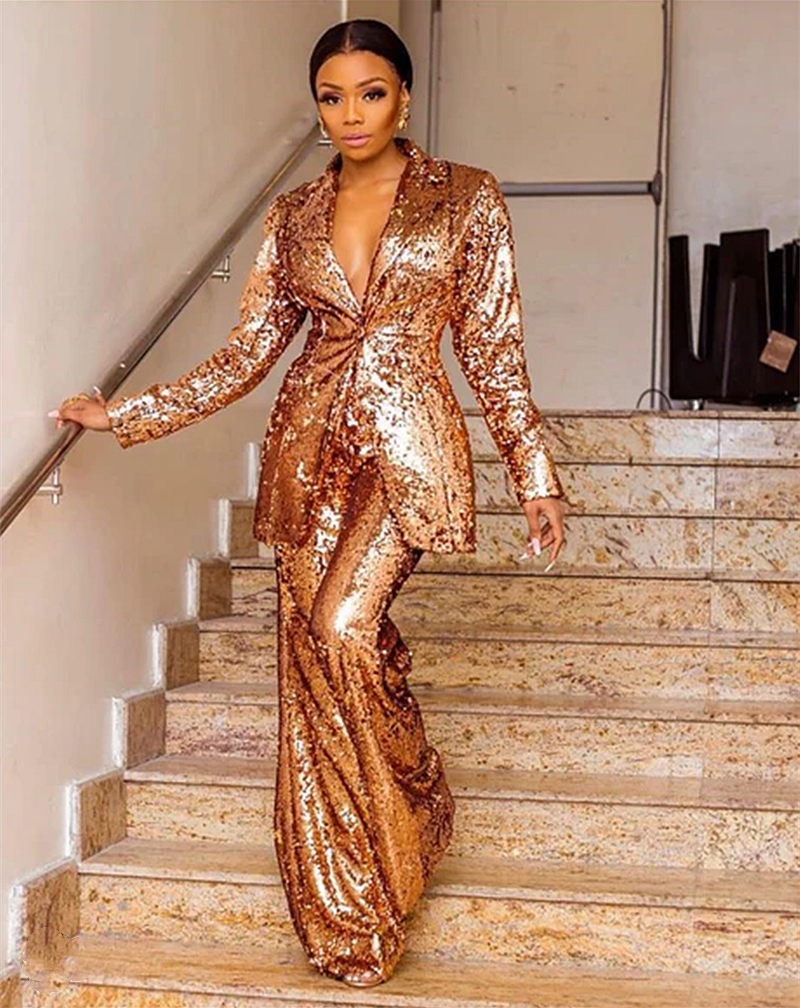 Sparke Sequins Mother of The Bride Suits Long Sleeve Prom Blazer And Palazzo Pants Lapel Collar 2 Pieces Wedding Party Gown Evening Suit Set For Women
Sparke Sequins Mother of The Bride Suits Long Sleeve Prom Blazer And Palazzo Pants Lapel Collar 2 Pieces Wedding Party Gown Evening Suit Set For Women