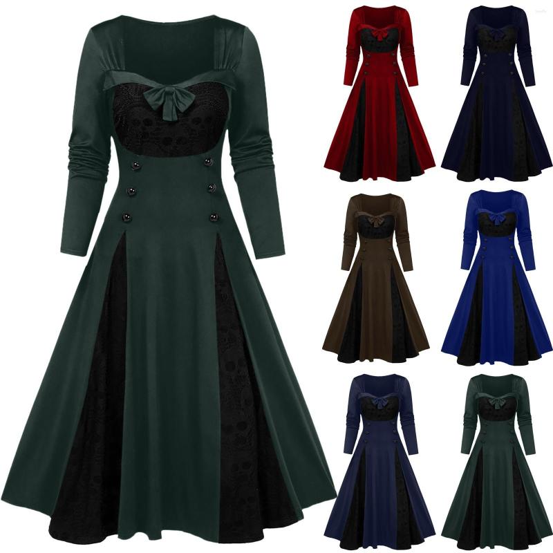 Casual Dresses Women's Lace Color Block Patchwork Dress Vintage Long Sleeve Bow Halloween Party Ladies Leopard Print Shirt, Blue
Casual Dresses Women's Lace Color Block Patchwork Dress Vintage Long Sleeve Bow Halloween Party Ladies Leopard Print Shirt, Blue