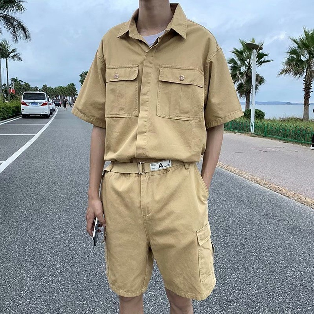 Summer Overalls Men Street Fashion Japan Style Men Clothes Workwear Jumpsuit with Adjustable Waist Belt Smart, Black
Summer Overalls Men Street Fashion Japan Style Men Clothes Workwear Jumpsuit with Adjustable Waist Belt Smart, Black