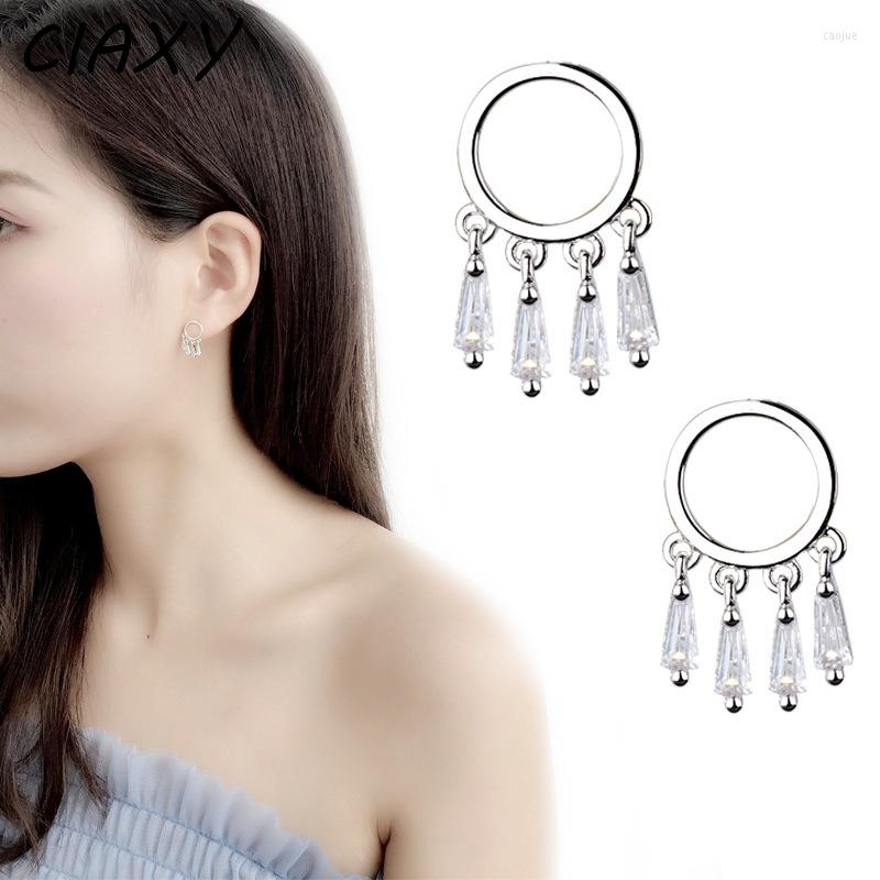 Stud Earrings CIAXY Silver Color Tassel For Women Temperament Zircon Water Droplets Earring Korean Fashion Jewelry
Stud Earrings CIAXY Silver Color Tassel For Women Temperament Zircon Water Droplets Earring Korean Fashion Jewelry