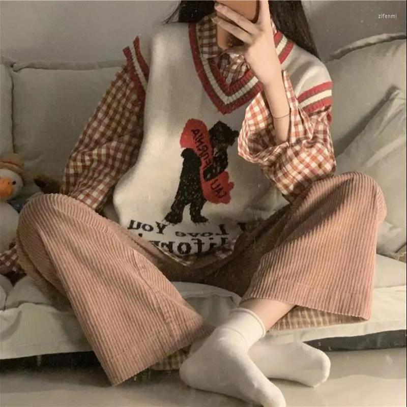 Women' Sweaters Korean Vintage Winter Women Sweater Vest Bear Print Knit Y2K Loose Fashion V-Neck Autumn Sleeveless Casual Clothes, Huang01
Women' Sweaters Korean Vintage Winter Women Sweater Vest Bear Print Knit Y2K Loose Fashion V-Neck Autumn Sleeveless Casual Clothes, Huang01