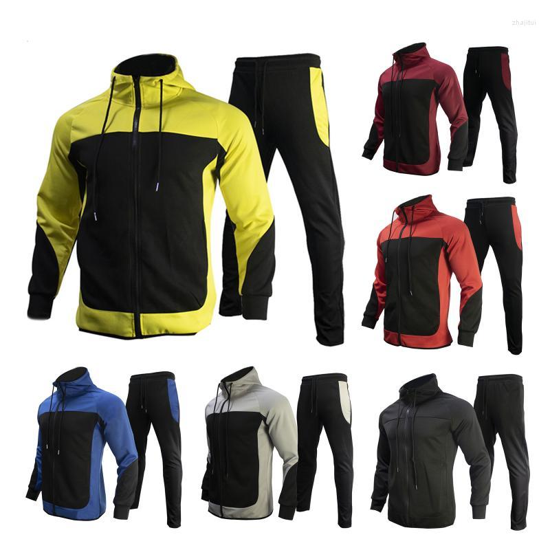 Men's Tracksuits Men's 6 Colors Men Casual Two Piece Sets Fashion Contrast Color Suits Long Sleeve Hooded Coat And Drawstring Trousers, Black
Men's Tracksuits Men's 6 Colors Men Casual Two Piece Sets Fashion Contrast Color Suits Long Sleeve Hooded Coat And Drawstring Trousers, Black