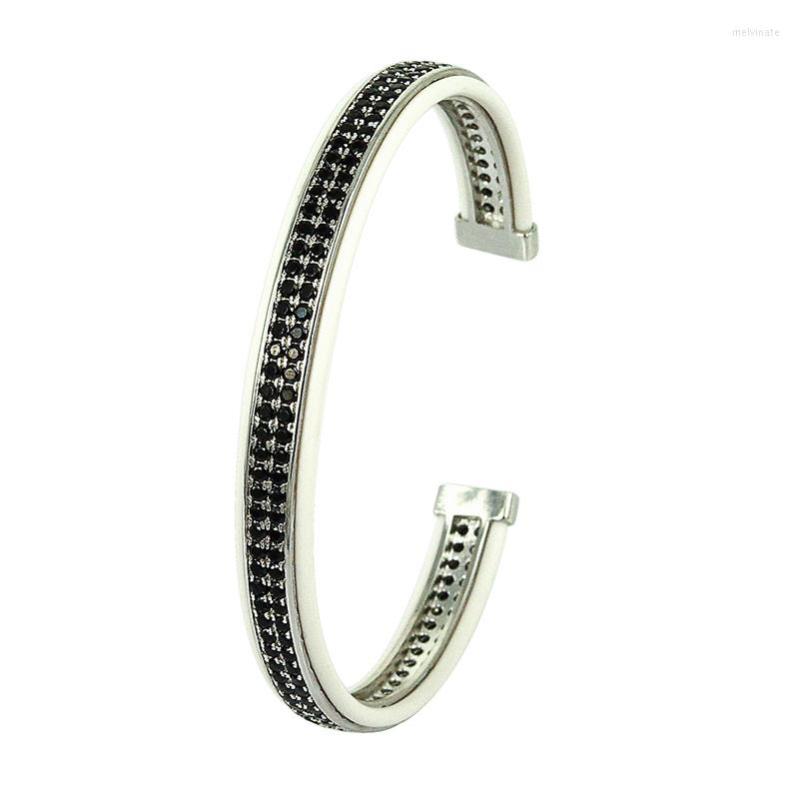 Bangle 1pc Fashion Anil Arjanda Men Bangles Cuff Bracelets For Women Jewelry CZ Opening Bracelet ZZB-55