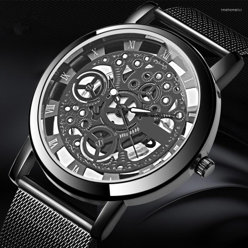 Wristwatches Mens Fashion Hollow Watches Men Business Watch Male Stainless Steel Mesh Belt Skeleton Quartz Wrist Relogio MasculinoWristwatch, Silver
Wristwatches Mens Fashion Hollow Watches Men Business Watch Male Stainless Steel Mesh Belt Skeleton Quartz Wrist Relogio MasculinoWristwatch, Silver