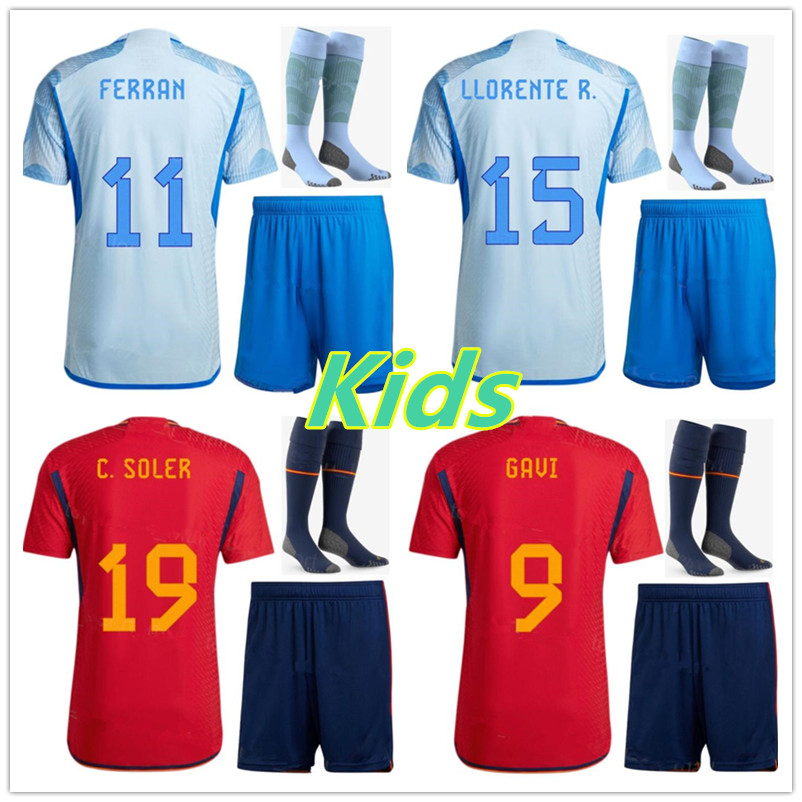 Kids spains Jerseys soccer kit PEDRI FERRAN TORRES MORATA GAVI 2-14 years old football shirt Shorts and socks, Home kit
Kids spains Jerseys soccer kit PEDRI FERRAN TORRES MORATA GAVI 2-14 years old football shirt Shorts and socks, Home kit