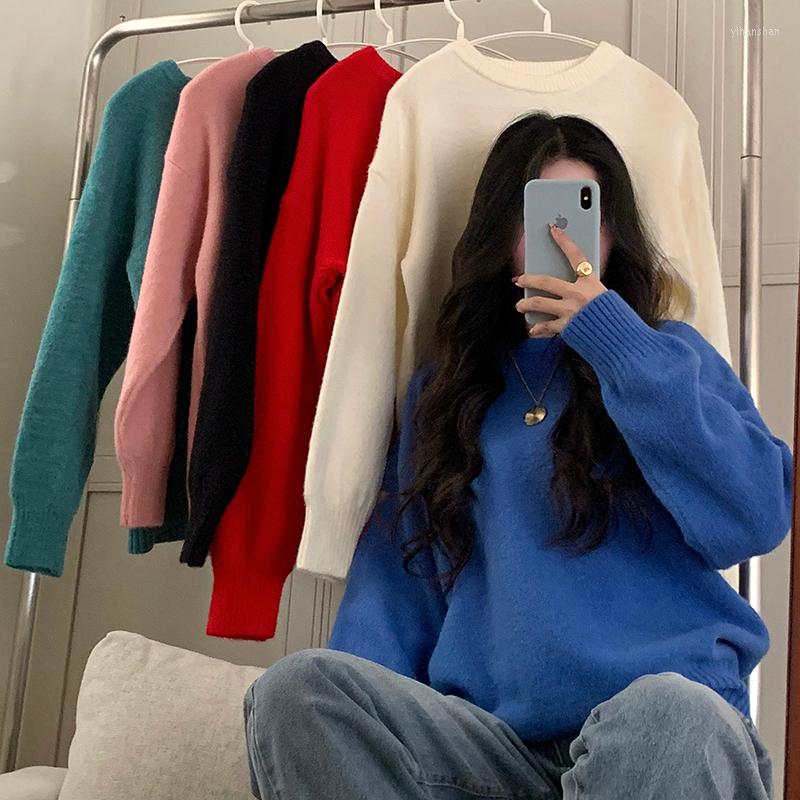 Women's Sweaters Autumn Winter Warm Cashmere Women Basic Solid O-neck Knitted Pullover Sweater Korean Style Casual Loose Jumper Female, Green
Women's Sweaters Autumn Winter Warm Cashmere Women Basic Solid O-neck Knitted Pullover Sweater Korean Style Casual Loose Jumper Female, Green