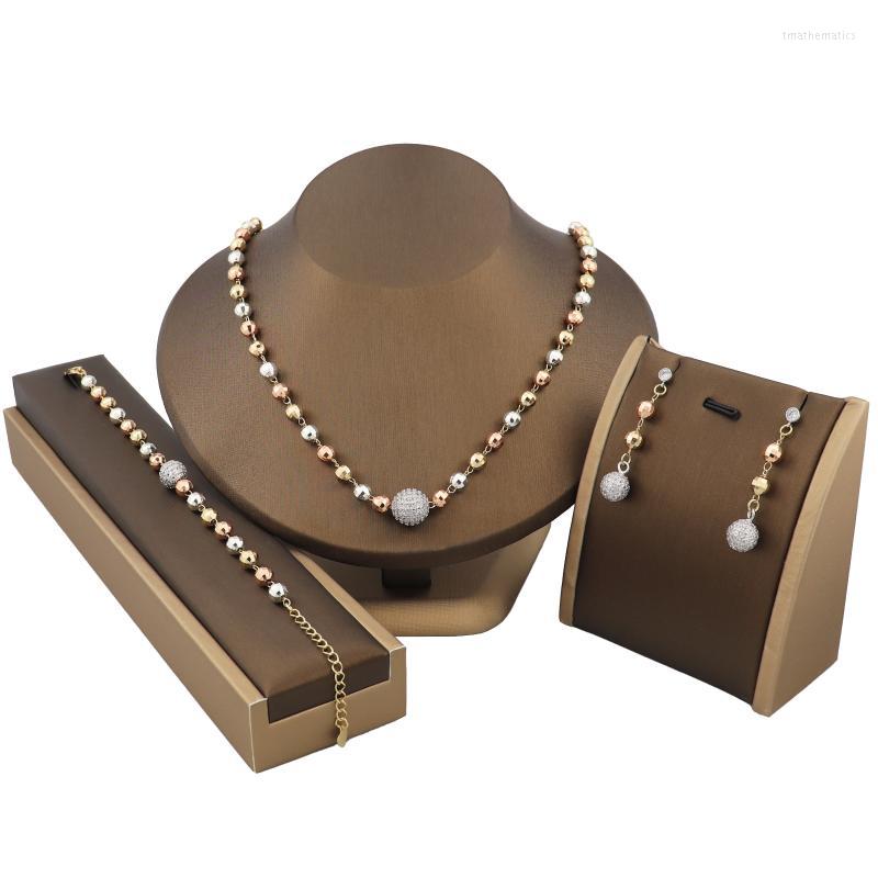 Necklace Earrings Set & Fashion Classic Spherical Zircon Pendant Bracelet Earring Jewelry Dubai Africa Party Women's Gift S1565Earrings, Picture shown
Necklace Earrings Set & Fashion Classic Spherical Zircon Pendant Bracelet Earring Jewelry Dubai Africa Party Women's Gift S1565Earrings, Picture shown