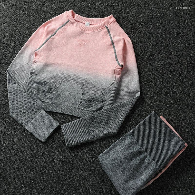 Active Sets 2 Piece Yoga Set Ombre Seamless Women Sport Suit Gym Workout Clothes Long Sleeve Fitness Crop Top And Scrunch BuLeggings, Light gray-pink set
Active Sets 2 Piece Yoga Set Ombre Seamless Women Sport Suit Gym Workout Clothes Long Sleeve Fitness Crop Top And Scrunch BuLeggings, Light gray-pink set