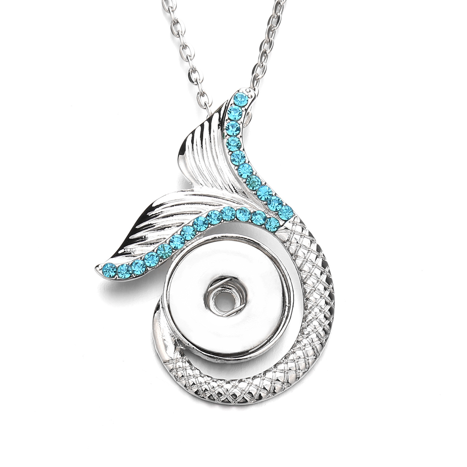 Mermaid Fish Tail Snap Button Charms Pendant Jewelry Zircon Fit 18mm Snaps Buttons Necklace for Women Noosa
Mermaid Fish Tail Snap Button Charms Pendant Jewelry Zircon Fit 18mm Snaps Buttons Necklace for Women Noosa