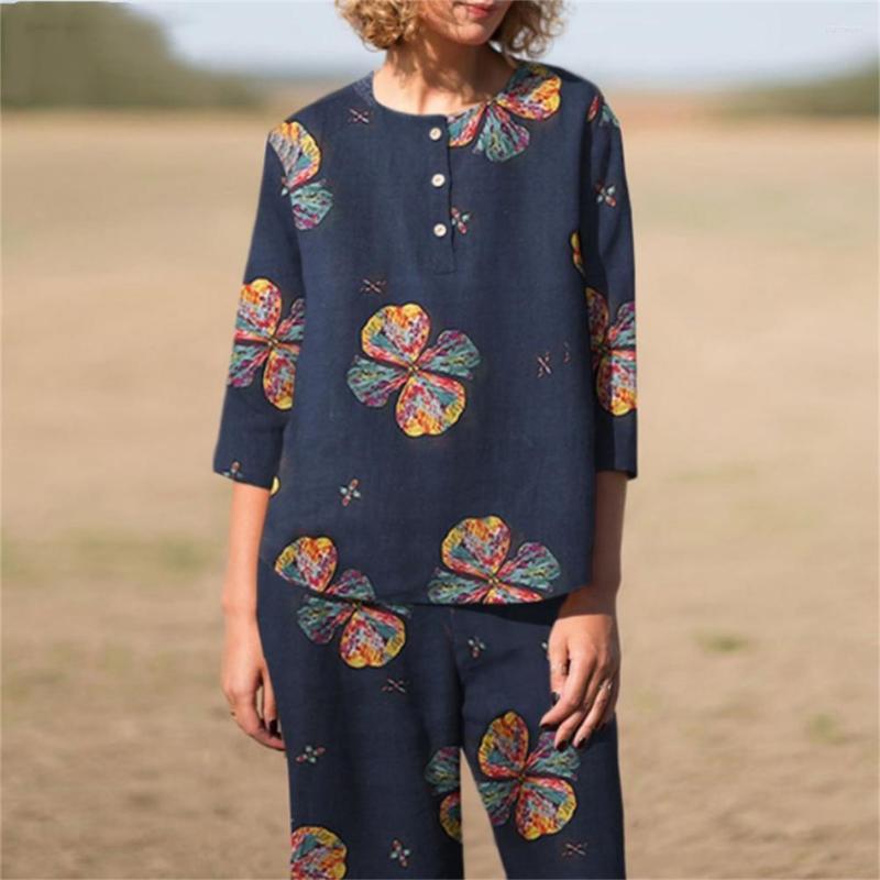 Women' Two Piece Pants 2 Pcs/Set Good Floral Print Wide Leg Blouse Set Summer Top Suit Refreshing Easy To Match, Red
Women' Two Piece Pants 2 Pcs/Set Good Floral Print Wide Leg Blouse Set Summer Top Suit Refreshing Easy To Match, Red