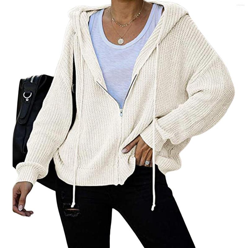 Women' Knits Autumn Casual Knitted Hooded Women' Cardigan Solid Long Sleeve Zipper Female Sweater Spring Drawstring Loose Ladies, Black
Women' Knits Autumn Casual Knitted Hooded Women' Cardigan Solid Long Sleeve Zipper Female Sweater Spring Drawstring Loose Ladies, Black
