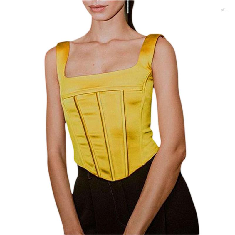 Women' Tanks Women Bustier Crop Tops Casual Sleeveless Square Neck Solid Tight Strap Tank Corset Streetwear Vintage Y2K Tees Harajuku
Women' Tanks Women Bustier Crop Tops Casual Sleeveless Square Neck Solid Tight Strap Tank Corset Streetwear Vintage Y2K Tees Harajuku