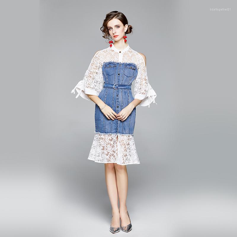 Casual Dresses ZUOMAN Women Autumn Vintage Denim Dress Festa High Quality Elegant Cocktail Party Robe Femme Lace Designer Vestidos, White
Casual Dresses ZUOMAN Women Autumn Vintage Denim Dress Festa High Quality Elegant Cocktail Party Robe Femme Lace Designer Vestidos, White