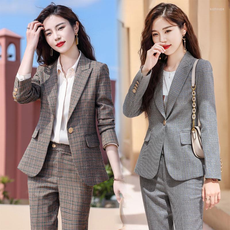 Women' Two Piece Pants Long Sleeve Spring And Autumn Women' Slim Plaid Plus Size Suit Coat Commute Leisure Two-Piece Work Uniforms, Coffee colorjacketpa
Women' Two Piece Pants Long Sleeve Spring And Autumn Women' Slim Plaid Plus Size Suit Coat Commute Leisure Two-Piece Work Uniforms, Coffee colorjacketpa
