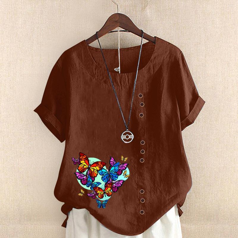 Women' Blouses Women' Printed Round Neck Raglan Sleeve Hem Slit Loose Short Button Decoration Shirt Base Ball Tee, Green
Women' Blouses Women' Printed Round Neck Raglan Sleeve Hem Slit Loose Short Button Decoration Shirt Base Ball Tee, Green