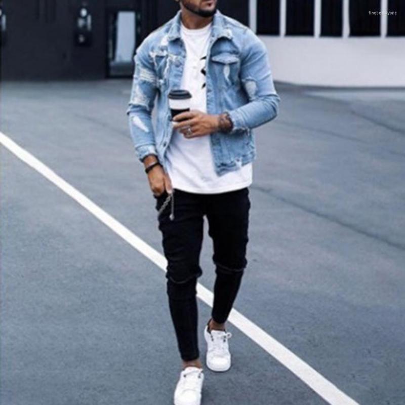 Men's Suits Stylish Washing Single Breasted Denim Coat Jacket Male Slim Fit, Light blue
Men's Suits Stylish Washing Single Breasted Denim Coat Jacket Male Slim Fit, Light blue