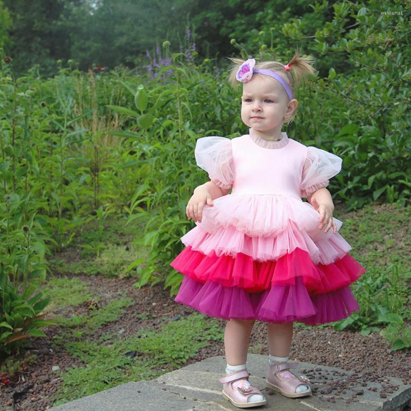 Girl Dresses 2022 Toddler Dress O-Neck Puff Sleeve Rainbow Tiered Birthday Party Gown Knee Length Kid Flower For Weddding, Green
Girl Dresses 2022 Toddler Dress O-Neck Puff Sleeve Rainbow Tiered Birthday Party Gown Knee Length Kid Flower For Weddding, Green
