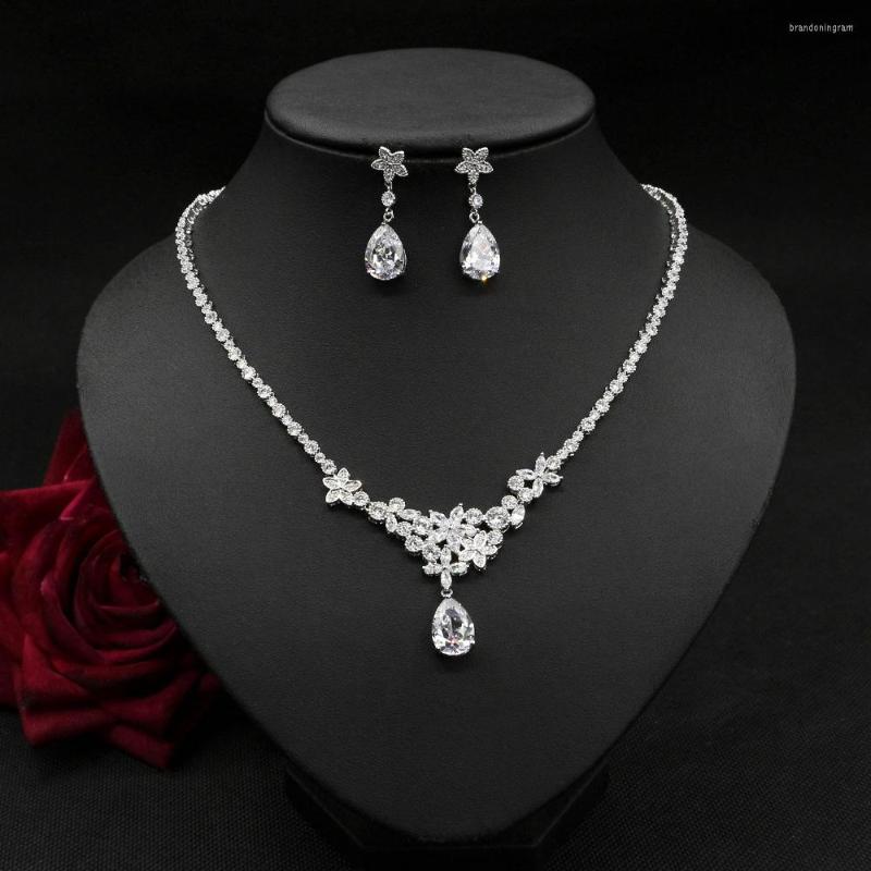 Necklace Earrings Set Water Drop OL Lady Fahsion Wedding For Women Luxury Micro Pave Zircon Engagement Necklaces, Picture shown
Necklace Earrings Set Water Drop OL Lady Fahsion Wedding For Women Luxury Micro Pave Zircon Engagement Necklaces, Picture shown