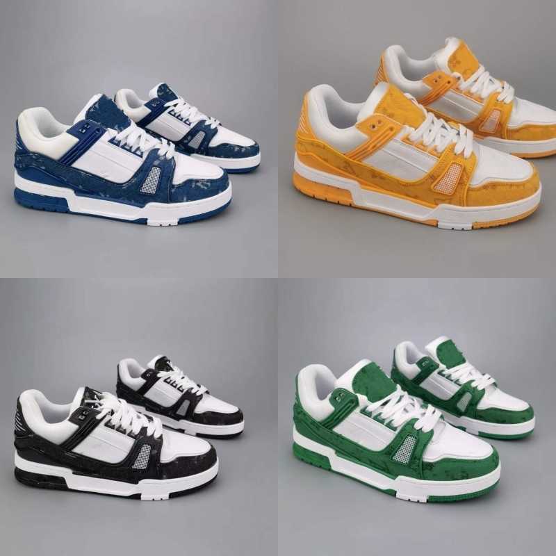 Designer Men Causal Shoes Fashion Woman Leather Lace Up Platform Sole Sneakers White Black mens womens Luxury velvet suede 35-45