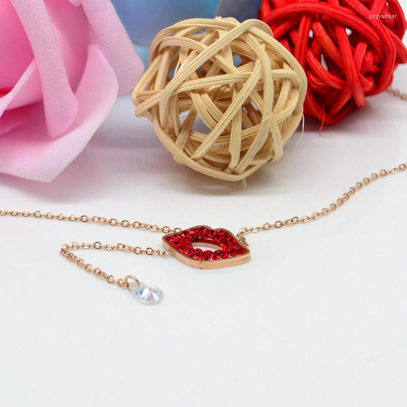 Choker Zircon Red Lips Stainless Steel Necklace Pendant Women Girls Fashion Jewelry 
Choker Zircon Red Lips Stainless Steel Necklace Pendant Women Girls Fashion Jewelry