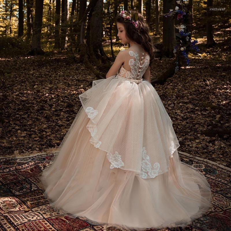 Girl Dresses Flower V-neck Sheer Back Ball Gown Lace Appliques Sleeveless Girls Holy First Communion Gowns, Custom color
Girl Dresses Flower V-neck Sheer Back Ball Gown Lace Appliques Sleeveless Girls Holy First Communion Gowns, Custom color