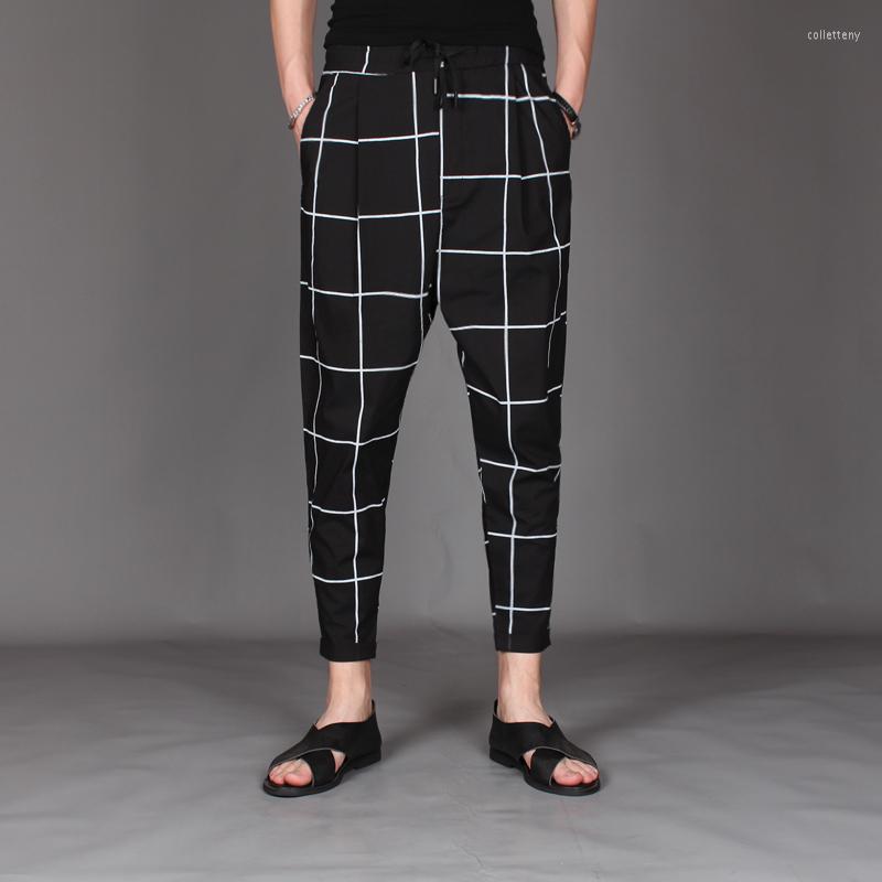Men's Pants -3XL Style Summer Plaid Men Loose Little Foot Halen 9 Minutes Personality Stylist Relaxed Pant, Black
Men's Pants -3XL Style Summer Plaid Men Loose Little Foot Halen 9 Minutes Personality Stylist Relaxed Pant, Black