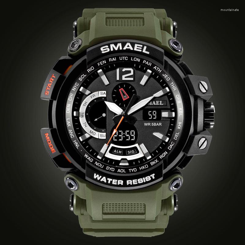Wristwatches Outdoor Camouflage Military Watch Men Waterproof Dual Time Display Mens Sport Wristwatch Digital Analog Quartz Luminous Male, Pwat033kahki
Wristwatches Outdoor Camouflage Military Watch Men Waterproof Dual Time Display Mens Sport Wristwatch Digital Analog Quartz Luminous Male, Pwat033kahki