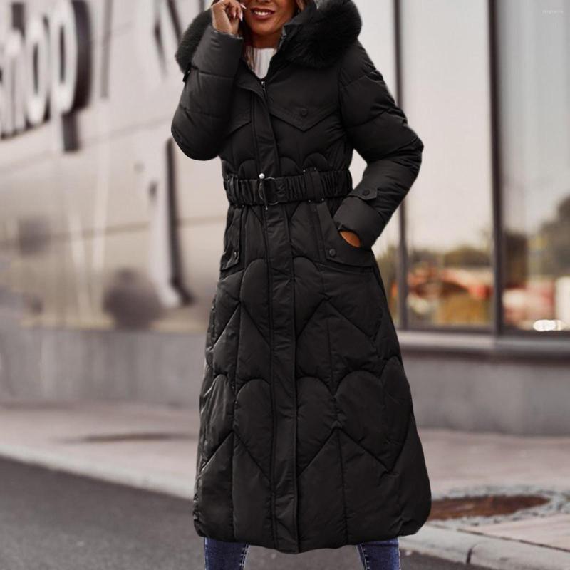 Women's Down Winter Parka Padded Jacket Slim Waist Belt Mid-length Coat Streetwear Femme Solid Color Hooded Outwear, Black
Women's Down Winter Parka Padded Jacket Slim Waist Belt Mid-length Coat Streetwear Femme Solid Color Hooded Outwear, Black
