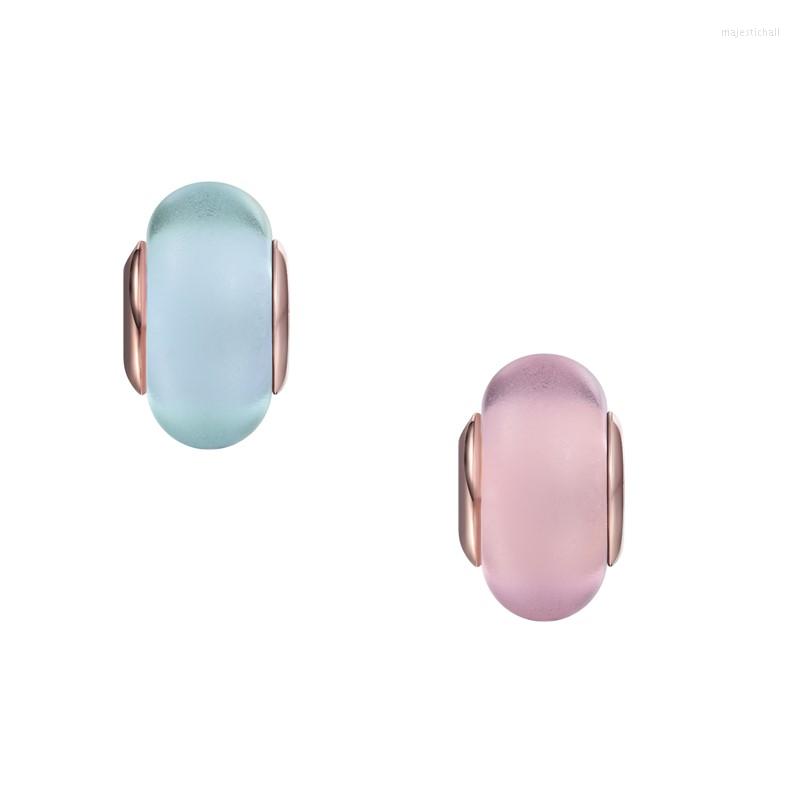 Beads 2 Colors Matte Pink Blue Murano Glass Charm Original 925 Sterling Silver Fit Bracelets Women Jewelry DIY Making
Beads 2 Colors Matte Pink Blue Murano Glass Charm Original 925 Sterling Silver Fit Bracelets Women Jewelry DIY Making