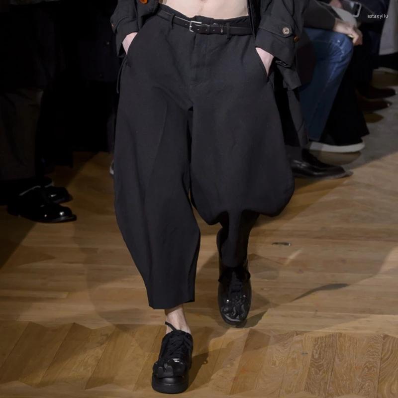 Men' Pants Men' Casual 2022 Spring / Summer Designer Oversize Wide Leg Nine Point Loose, Black
Men' Pants Men' Casual 2022 Spring / Summer Designer Oversize Wide Leg Nine Point Loose, Black