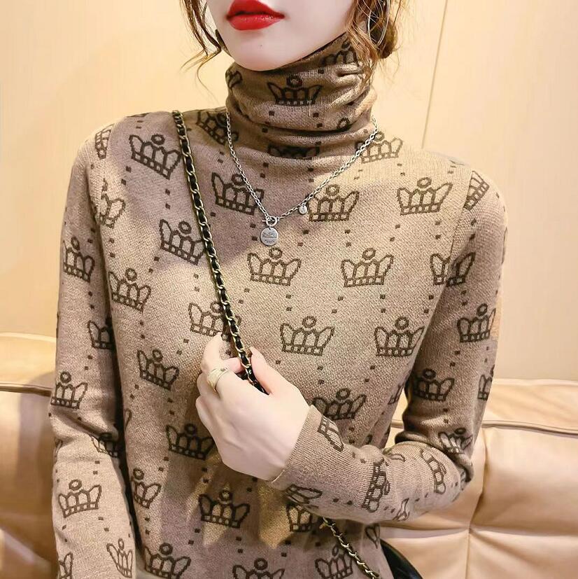 Women's Sweaters Oversized Designer Vintage Print Long Sleeve Warmth Half High Collar T Shirt Dress Tee Apple crop Tops, 05
Women's Sweaters Oversized Designer Vintage Print Long Sleeve Warmth Half High Collar T Shirt Dress Tee Apple crop Tops, 05
