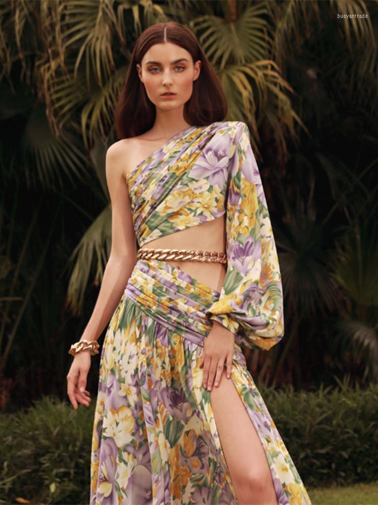 Casual Dresses Sexy Slanted One Shoulder Slim Chain Floral Maxi Dress Summer Elegant Irregular Cut Out Long Sleeve Party EveningCasual, Color 1
Casual Dresses Sexy Slanted One Shoulder Slim Chain Floral Maxi Dress Summer Elegant Irregular Cut Out Long Sleeve Party EveningCasual, Color 1