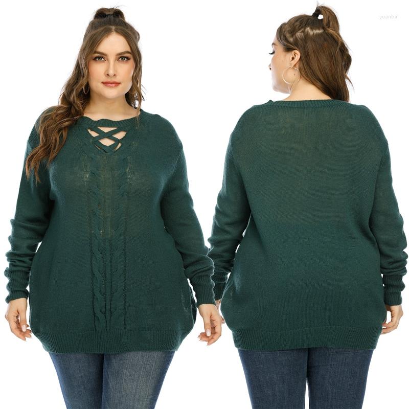 Women's Sweaters Autumn Winter Plus Size Knit Sweater For Women Casual Loose Long Sleeve Pullover, Green
Women's Sweaters Autumn Winter Plus Size Knit Sweater For Women Casual Loose Long Sleeve Pullover, Green