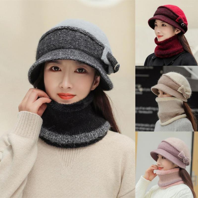 Visors Trendy Winter Scarf Thicken Lady Hat Cold-proof Soft Brim Women, Wine red
Visors Trendy Winter Scarf Thicken Lady Hat Cold-proof Soft Brim Women, Wine red