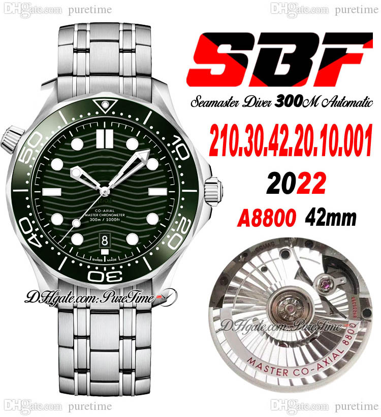 SBF Diver 300M A8800 Automatic Mens Watch 42 Ceramic Bezel Green Wavy Textured Dial Stainless Steel Bracelet 210.30.42.20.10.001 Watches 2022 Super Edition Puretime, Customized waterproof service
SBF Diver 300M A8800 Automatic Mens Watch 42 Ceramic Bezel Green Wavy Textured Dial Stainless Steel Bracelet 210.30.42.20.10.001 Watches 2022 Super Edition Puretime, Customized waterproof service