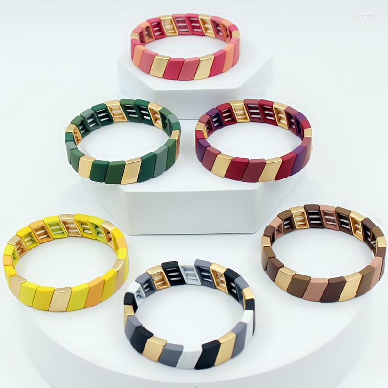 Strand 2022 Fashion Punk Style Women's Enamel Bracelet Boho Stretch DIY Macron Color Matching Charm Jewelry For Women
Strand 2022 Fashion Punk Style Women's Enamel Bracelet Boho Stretch DIY Macron Color Matching Charm Jewelry For Women