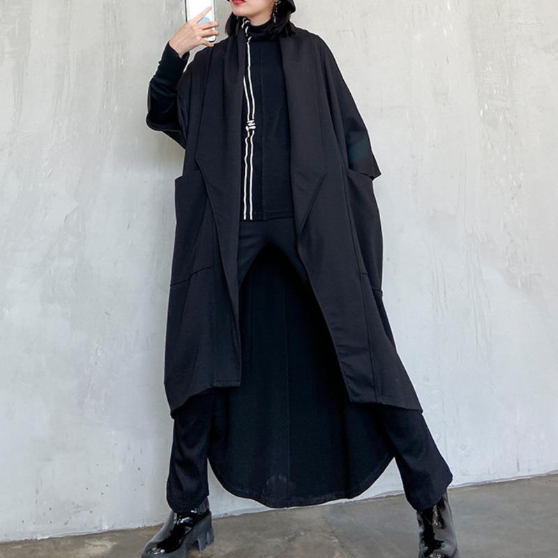 Women's Trench Coats Spring Autumn 2022 Women Open Stitch Coat Irregular Korean Streetwear Fashion Windbreaker Long Sleeve Slim Loose FZ3355, Black
Women's Trench Coats Spring Autumn 2022 Women Open Stitch Coat Irregular Korean Streetwear Fashion Windbreaker Long Sleeve Slim Loose FZ3355, Black