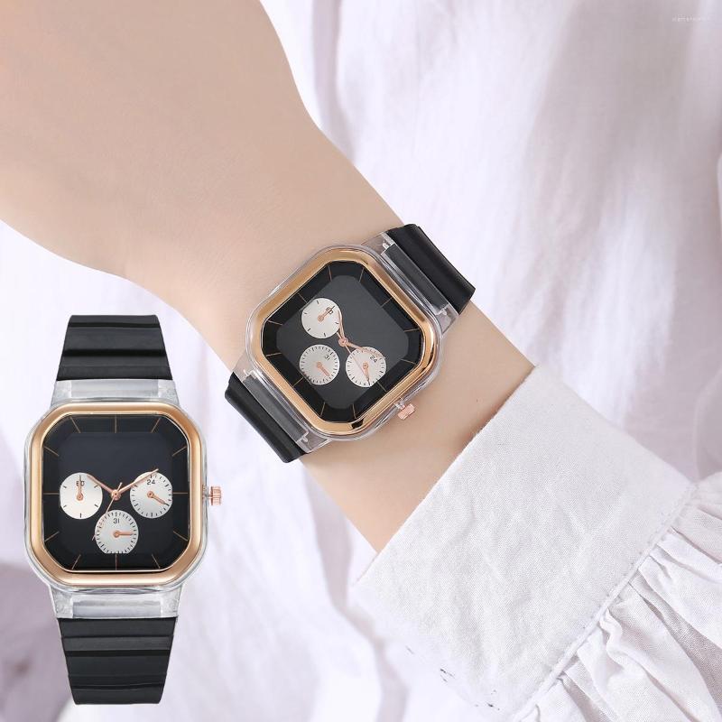 Wristwatches Top Watches Brand Fashion Luxury Women's Sports Watch Silica Gel Three Eyes Decorate Quartz Gift Clock Women, A1178-7
Wristwatches Top Watches Brand Fashion Luxury Women's Sports Watch Silica Gel Three Eyes Decorate Quartz Gift Clock Women, A1178-7