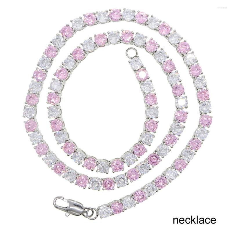 Choker Pink Crystal 1 Row Tennis Chain Hip Hop Men Women Necklace Icd Out Bling Rap Dancer Rock Gift Jewelry Gold Silver Color Cz
Choker Pink Crystal 1 Row Tennis Chain Hip Hop Men Women Necklace Icd Out Bling Rap Dancer Rock Gift Jewelry Gold Silver Color Cz