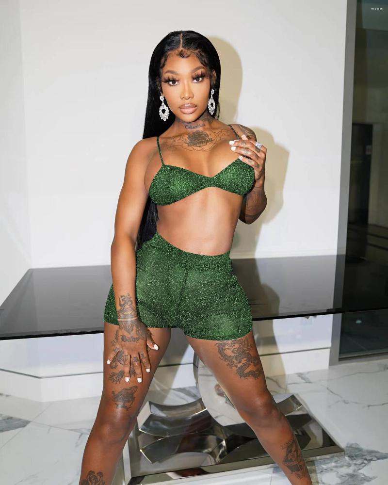 Women' Tracksuits POFGD 2022 Summer Skinny Spaghetti Strap Sleeveless Bikini Bar Shorts Women Clothes Outfit 2PCs Set Casual Ladies Suits, Black 
Women' Tracksuits POFGD 2022 Summer Skinny Spaghetti Strap Sleeveless Bikini Bar Shorts Women Clothes Outfit 2PCs Set Casual Ladies Suits, Black