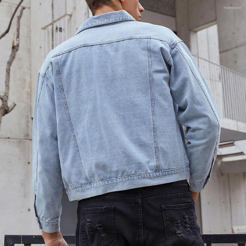 Men's Suits Casual Slim Turn-down Collar Denim Jacket Jeans Temperament All Match, Black
Men's Suits Casual Slim Turn-down Collar Denim Jacket Jeans Temperament All Match, Black