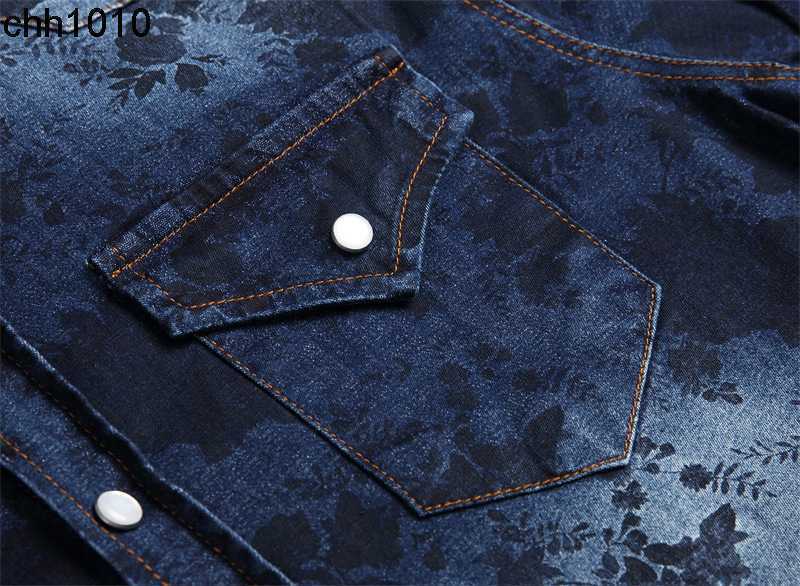 G Top quality Brave Blue Watermark flower dark blue denim shirt button open designer Retro DSQ jacket slim elastic clothes men
G Top quality Brave Blue Watermark flower dark blue denim shirt button open designer Retro DSQ jacket slim elastic clothes men