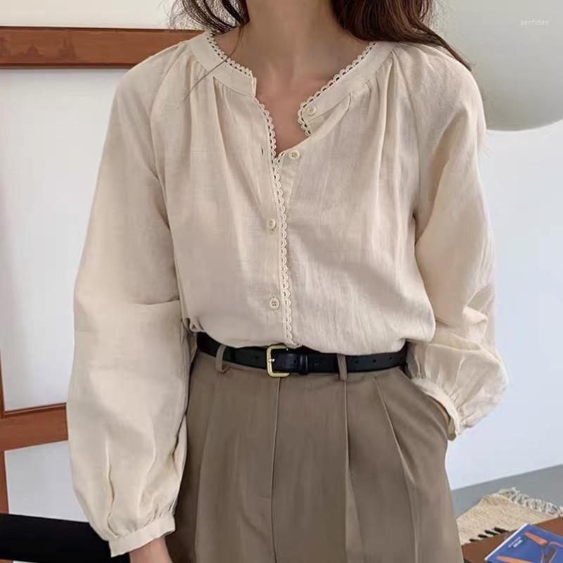 Women' Blouses 2022 Autumn French Simple Temperament Solid Color Lace Shirt Women Design Sense Niche Puff Sleeve, Pic
Women' Blouses 2022 Autumn French Simple Temperament Solid Color Lace Shirt Women Design Sense Niche Puff Sleeve, Pic