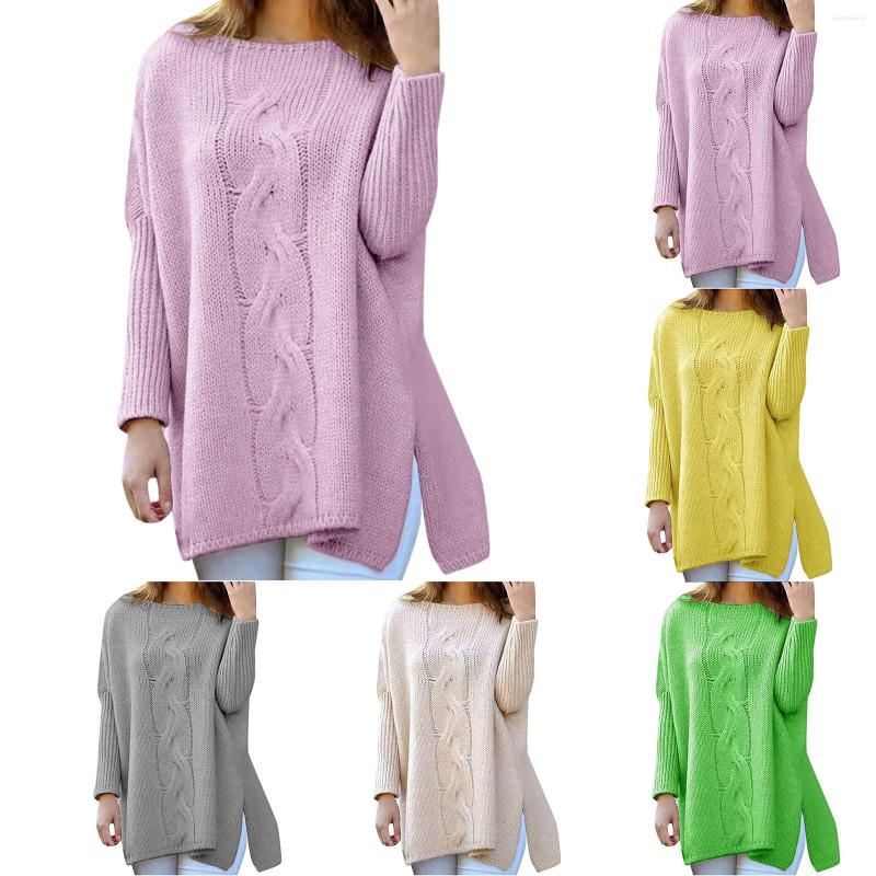 Women's Sweaters Women's Round Neck Long Sleeve Side Split Ribbed Knit Casual Loose Pullover Tunic, Green
Women's Sweaters Women's Round Neck Long Sleeve Side Split Ribbed Knit Casual Loose Pullover Tunic, Green
