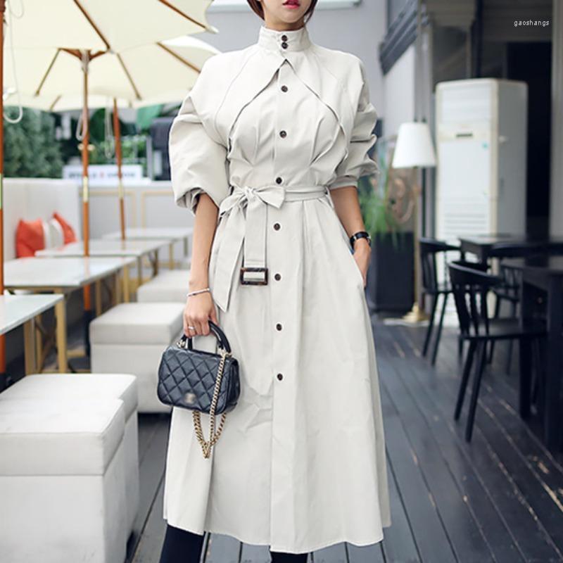 Women' Trench Coats Elegant Stand Collar Women' Coat Plus Size Female' Clothes 2022 Autumn Office Lady Bat Sleeved Slim Long, Beige gray
Women' Trench Coats Elegant Stand Collar Women' Coat Plus Size Female' Clothes 2022 Autumn Office Lady Bat Sleeved Slim Long, Beige gray