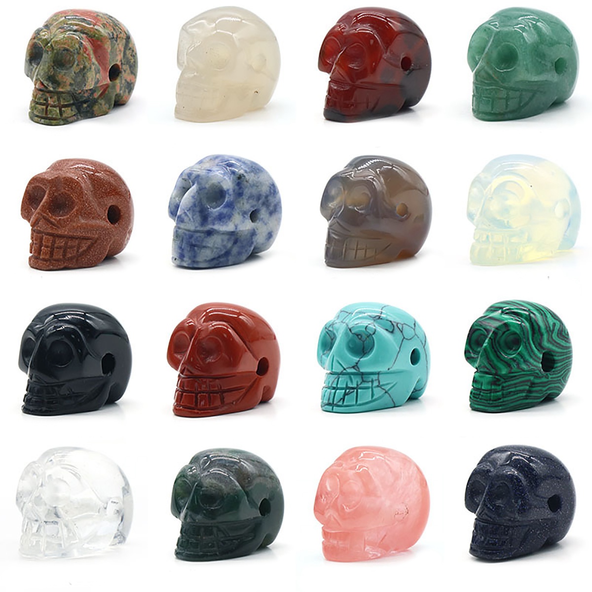 23mm Skull Head Statue Hand Carved Gemstone Human Skeleton Head Figurines Reiki Healing Stone for Home Office Decoration
23mm Skull Head Statue Hand Carved Gemstone Human Skeleton Head Figurines Reiki Healing Stone for Home Office Decoration