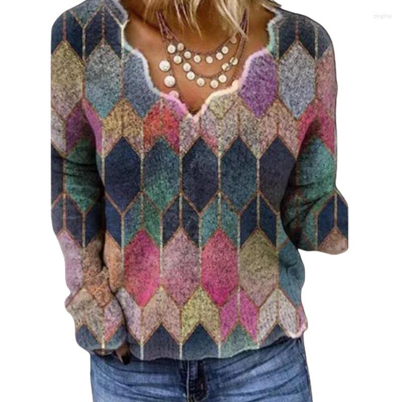 Women' Blouses Women' & Shirts Sweaters Fashionable Long Sleeve V Neck Geometry Floral Print Leisure Blouse Autumn Winter 2022 Top, Blue
Women' Blouses Women' & Shirts Sweaters Fashionable Long Sleeve V Neck Geometry Floral Print Leisure Blouse Autumn Winter 2022 Top, Blue